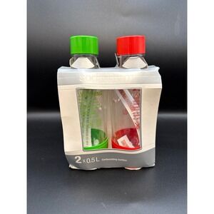 New sodastream bottles .5L x 2, new/ EXPIRED BPA free